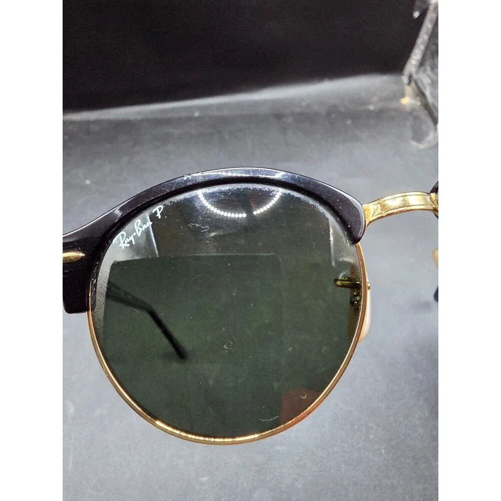 Ray-Ban RB4246 Clubmaster Classic Polarized Sunglasses 901/58 Black/Gold 51mm